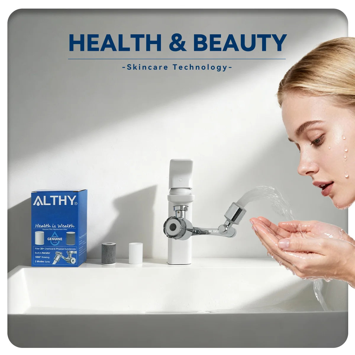 Faucet Aerator Water Filter 1080° Rotating 2 Spray Modes