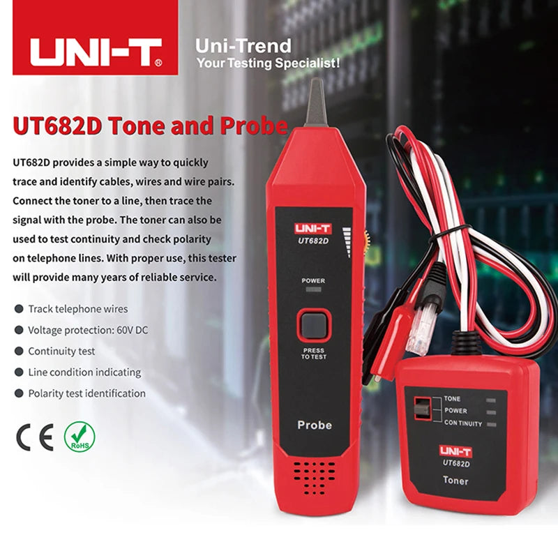 UT682 or UT682D Cable Tracker and Tester