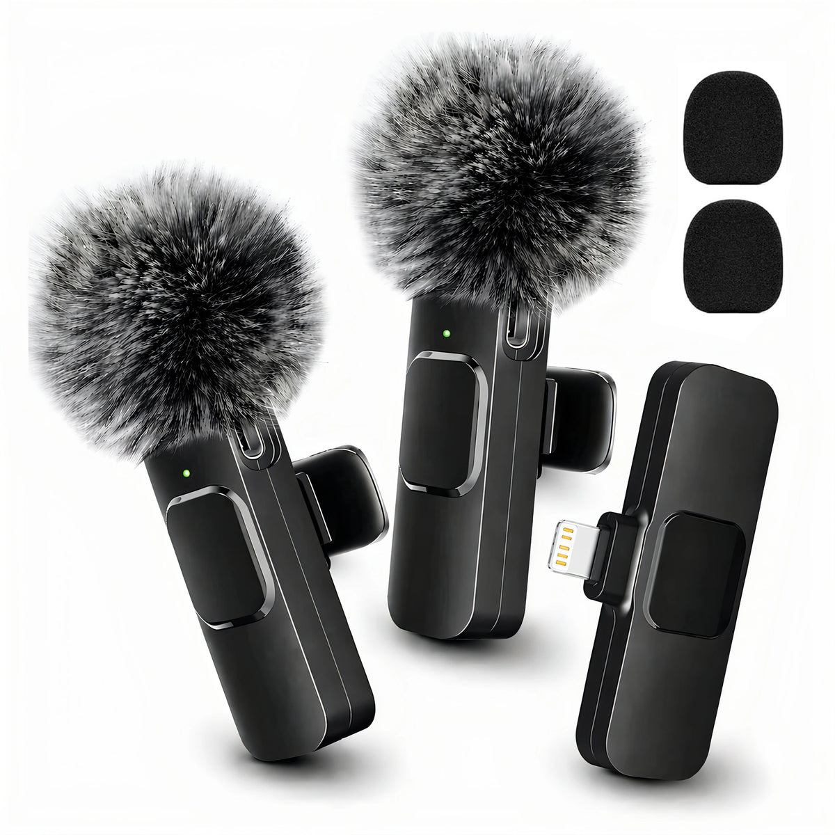 Wireless Lapel Microphone, Lightning Connector Only, mini Clip Microphone, Suitable for Live Streaming, Vlogs, Interviews.