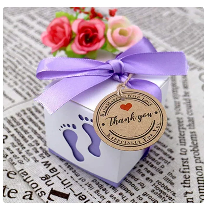 Handmade Thank You Gift Tags – Kraft Paper Set of 100