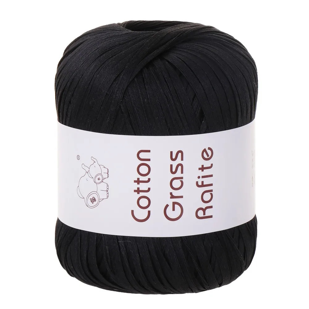 New Multicolour Rafia Yarn DIY Hand-Knitted Crocheting Paper Threads Raffia Straw Yarn Knitting