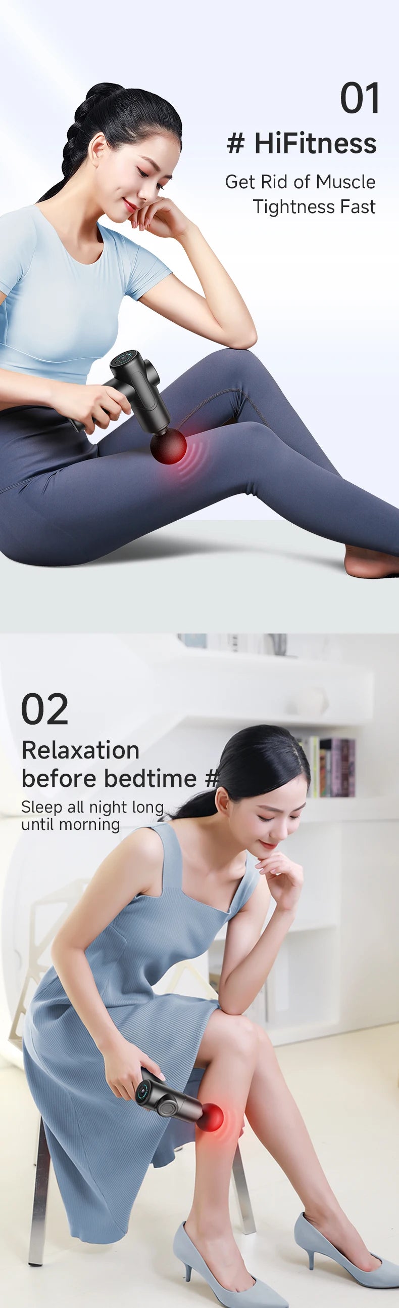 Deep Tissue Massage Gun for Muscle Relief Back Neck Body Massager
