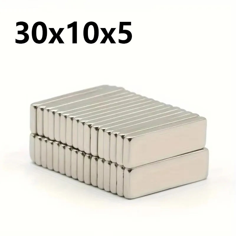 Rectangular Bar Magnets, 30 × 10 × 5mm, Pack of 10
