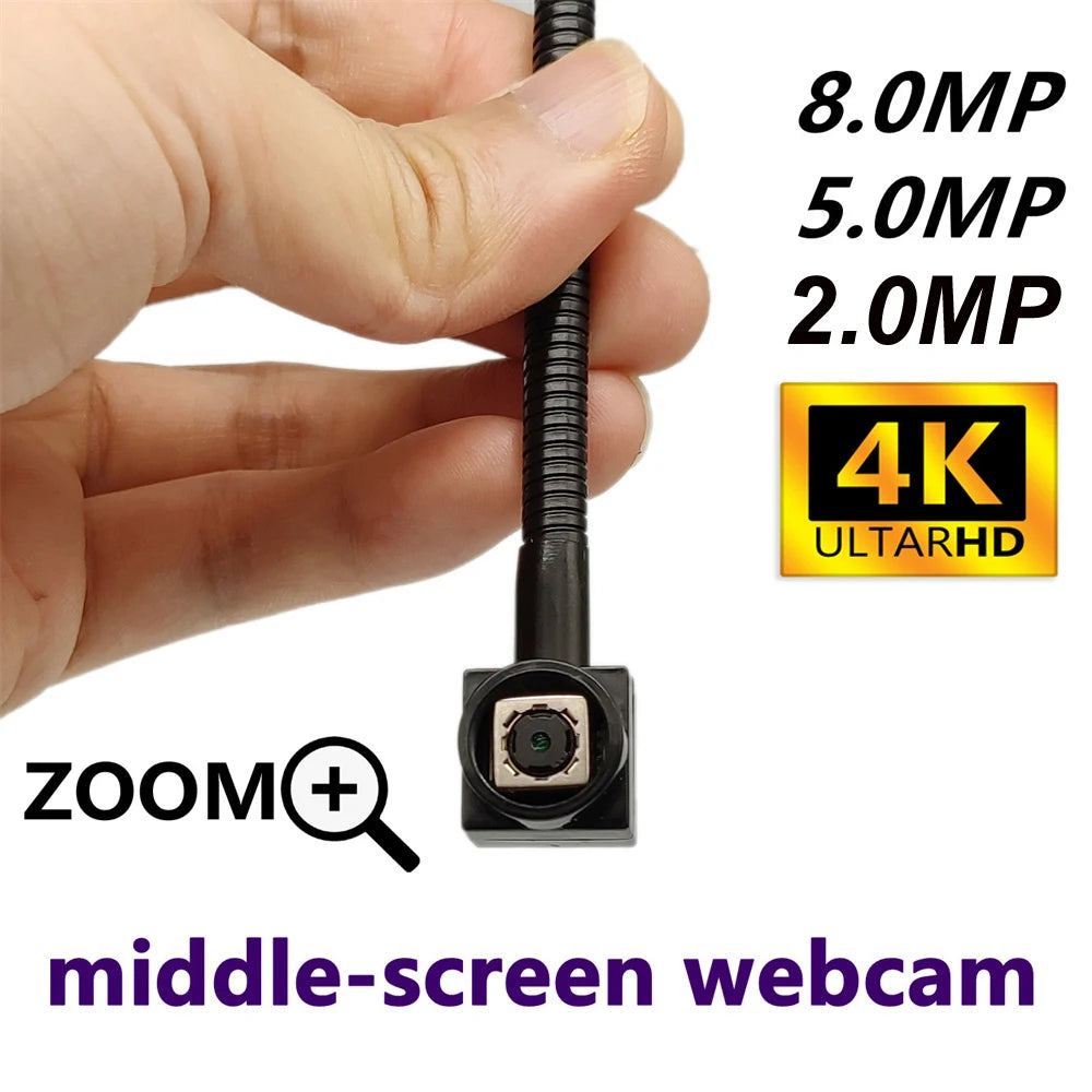 Middle Screen Adjustable Webcam 4K Auto‑Focus Mini USB Camera
