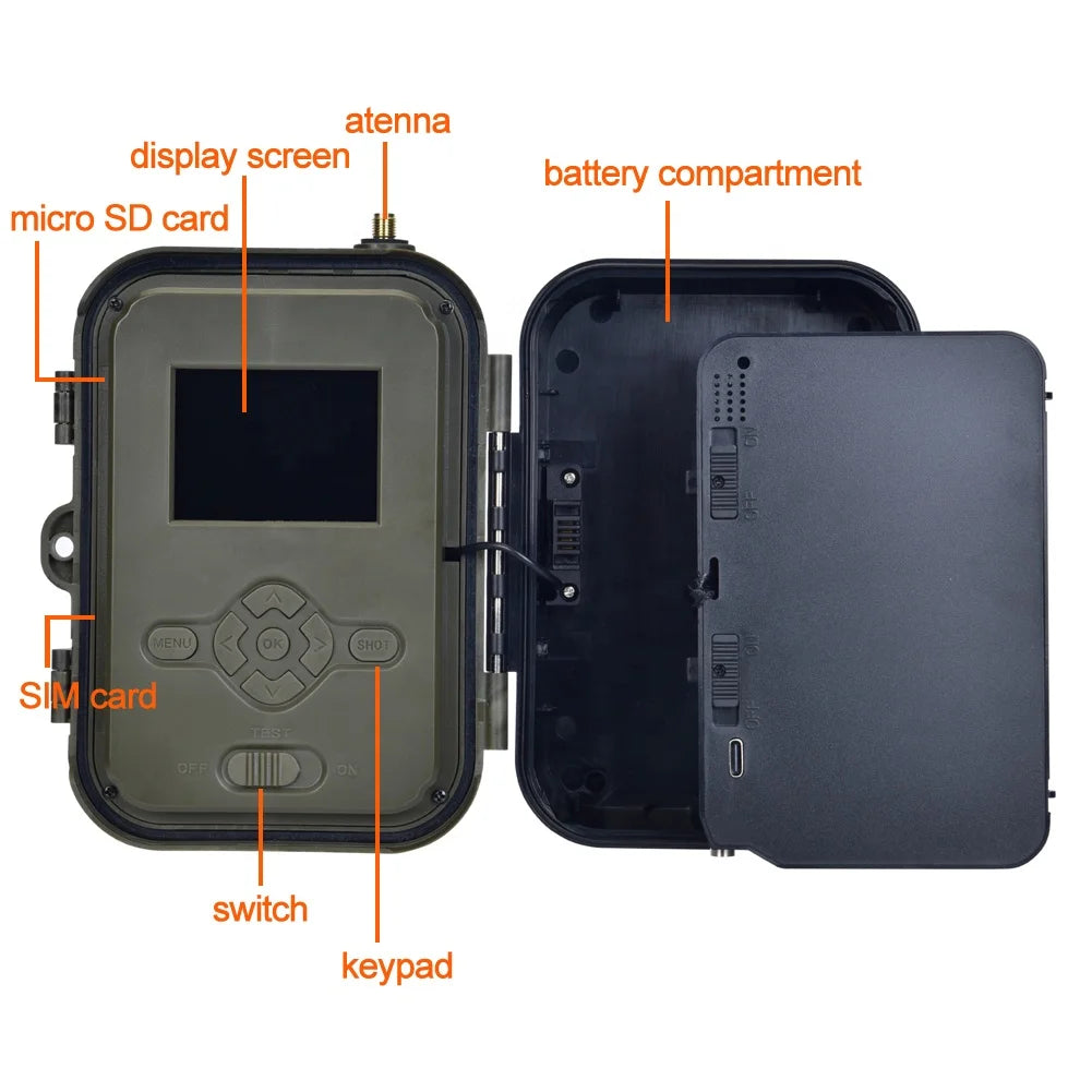 4K 4G Wildlife Trail Camera with 0.2s Trigger and Night Vision