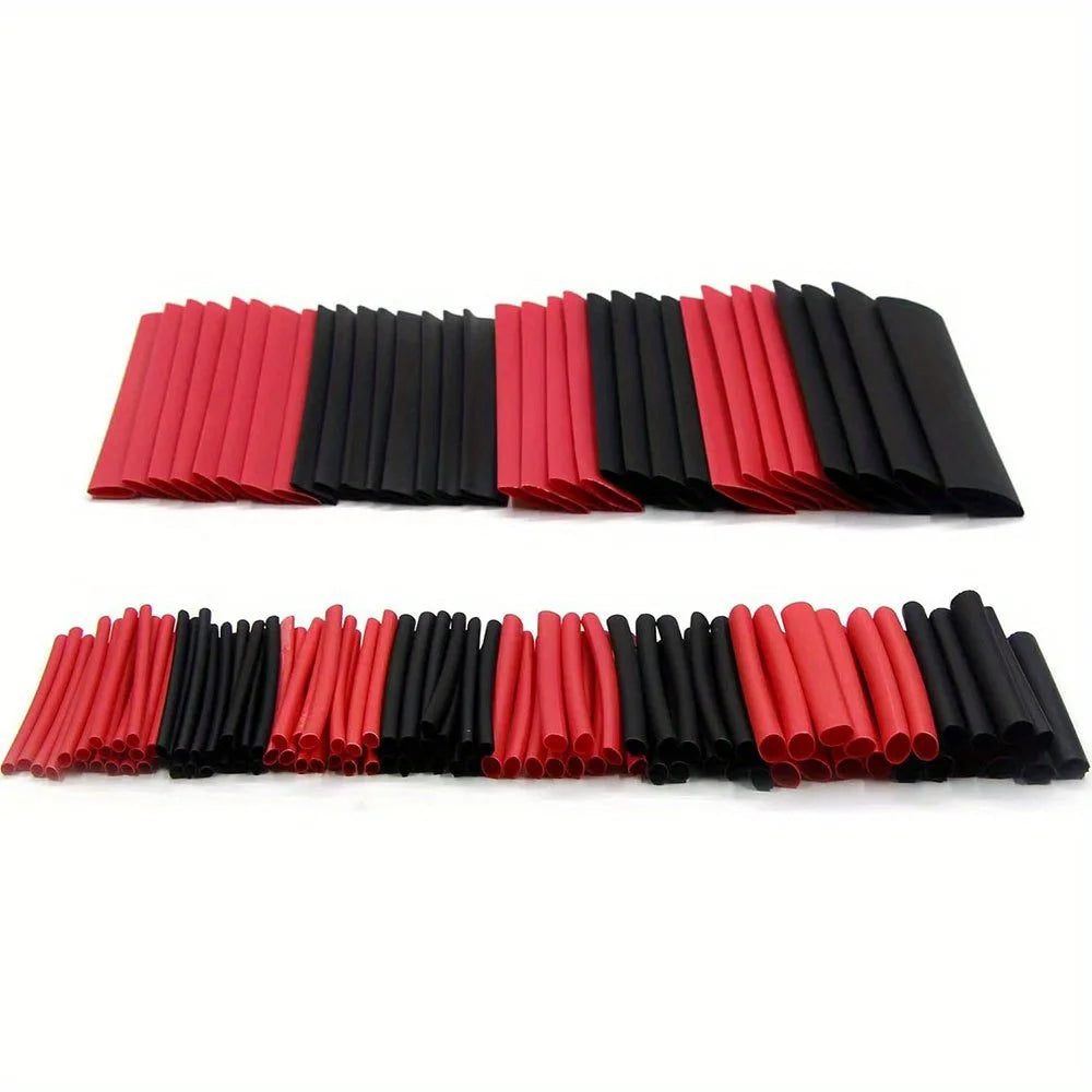 Red and Black Heat-Shrink Tubing - 127-Piece Kit
