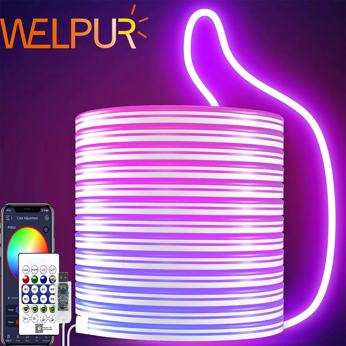 USB RGBIC Flexible Ambient Light Strip