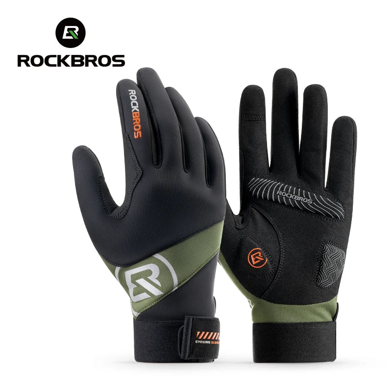 Gants de cyclisme à doigts complets écran tactile coupe-vent printemps automne