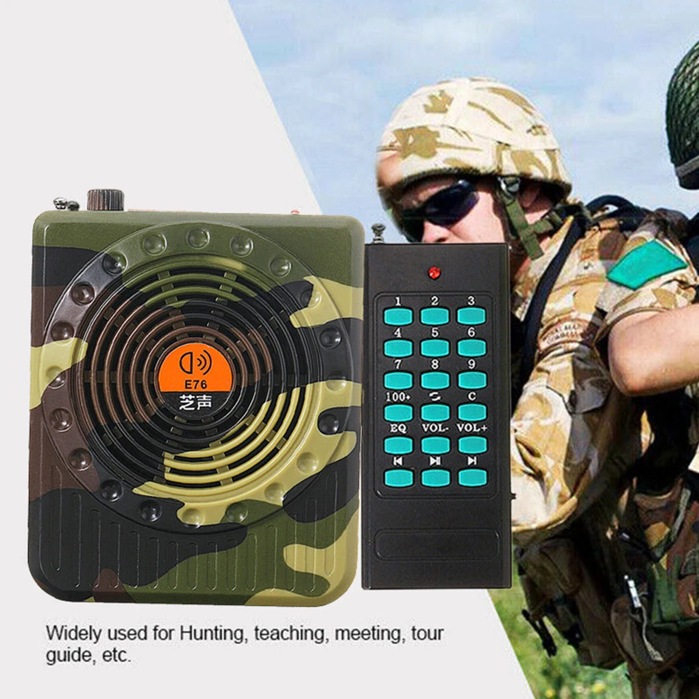 E76  Professional Small Size Sound Amplifiers Decoy Calling Speaker Hunt Tool Remote Remote Control Amplifier Sound Amplifiers