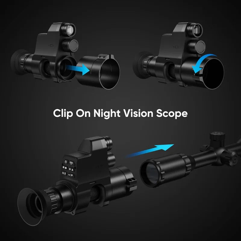 1920x1080 OLED nattvisjon kikkert for jeger HD bilder videoer Klipp på nattvisjon monocular dag natt observasjon opptil 300M