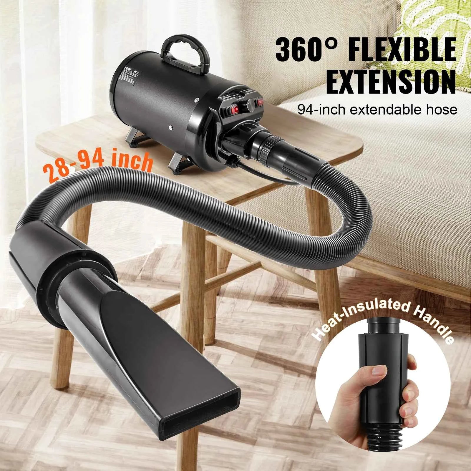 2000W/2.7HP Dog Blow Dryer with Adjustable Speed