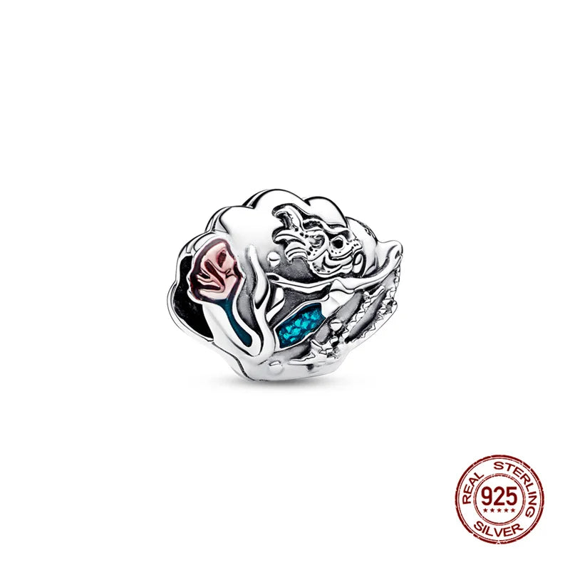 925 Silver Witch Charm Bead for Disney-Inspired Bracelets