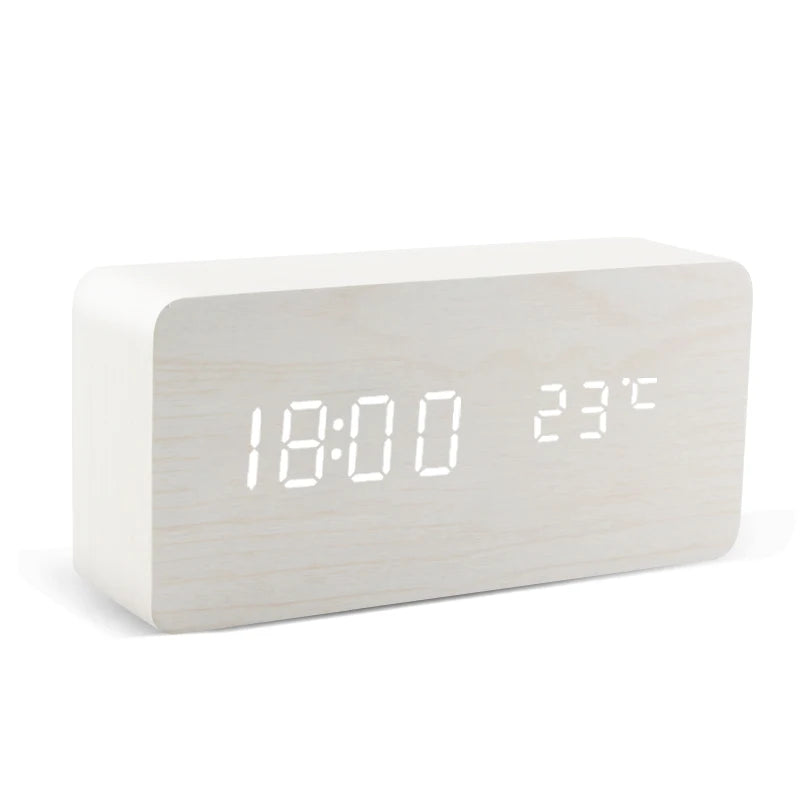 LED Digital Alarm Clock with Sound-Activated Display