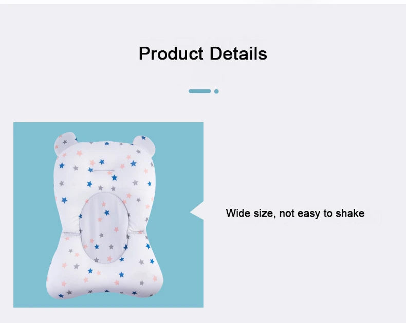 Podložka na podporu detskej kúpeľne pre pohodlné kúpanie dojčiat