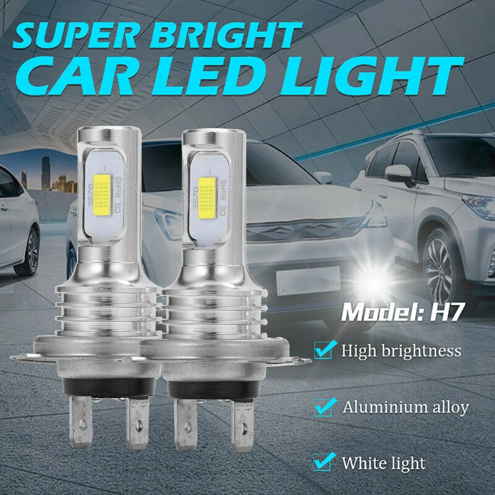 2Pcs H11 H8 H9 LED Car Headlight Bulb Beam Kit 12V 80W High Power Car Fog Light 3000K 6000K Auto Headlight Bulbs 30000LM