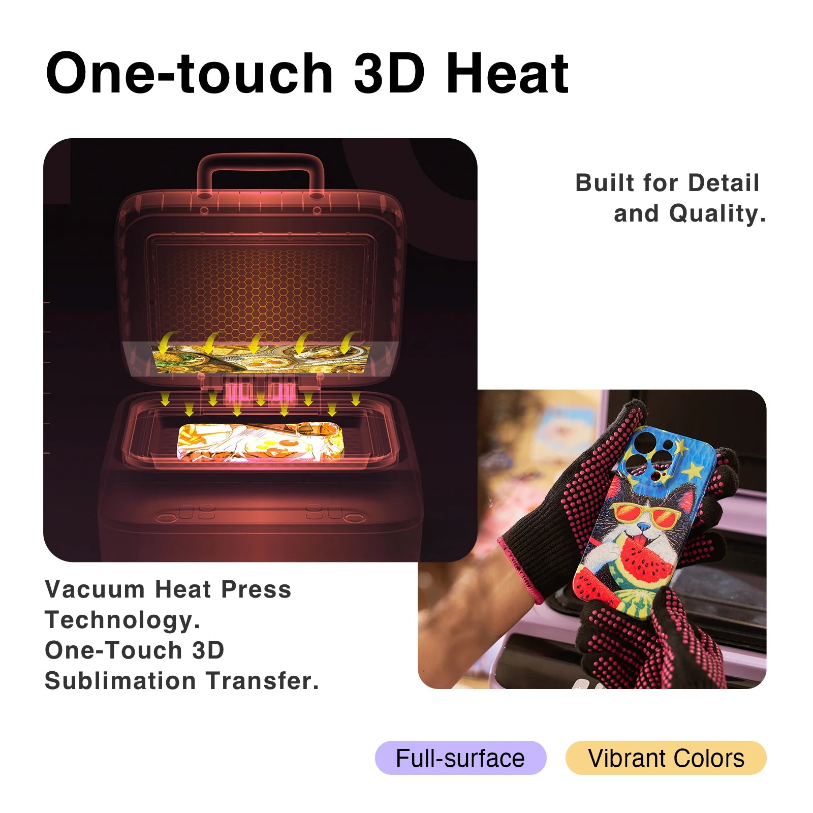 Phone Case Heat Press H17 – 3D Vacuum Transfer for iPhone & Android