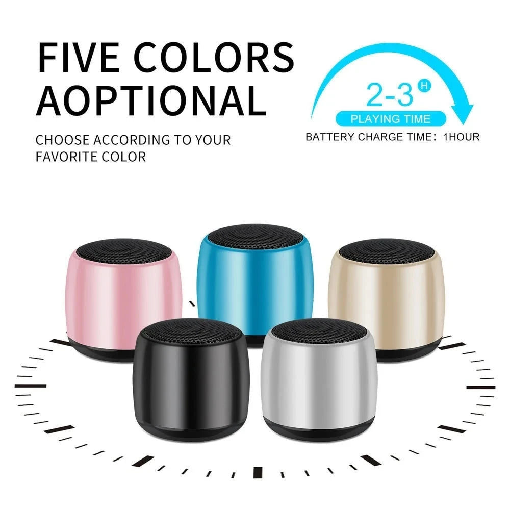 M1 Mini Bluetooth-compatible Small Speaker Portable Intelligent One Drag Two Small Steel Cannon Metal Wireless Sound Subwoofer 