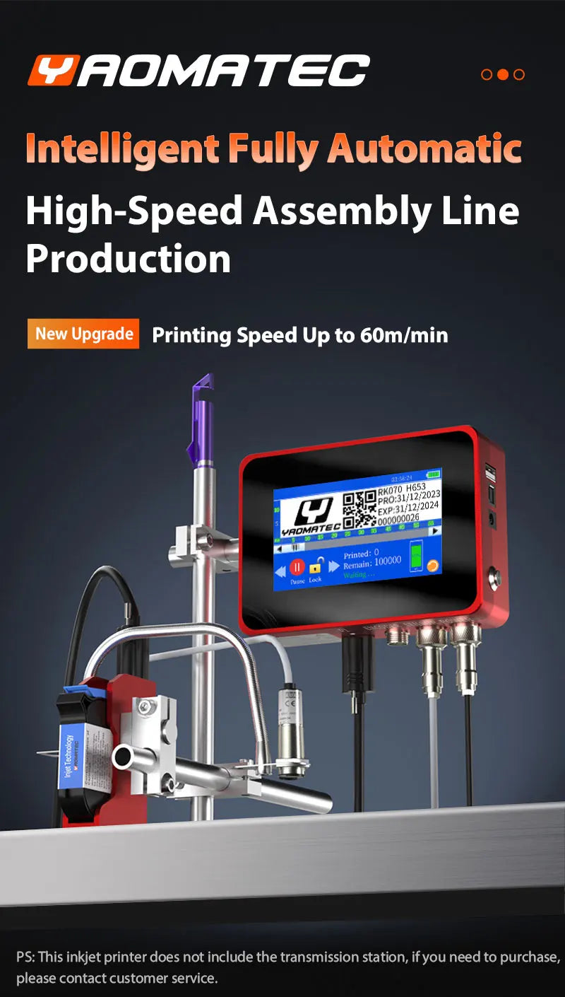 TIJ Inkjet Coding Printer 12.7mm Expiry Date & Batch Printer
