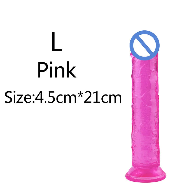 Non-Electric TPE Adult Toy with Suction Base – Size Options
