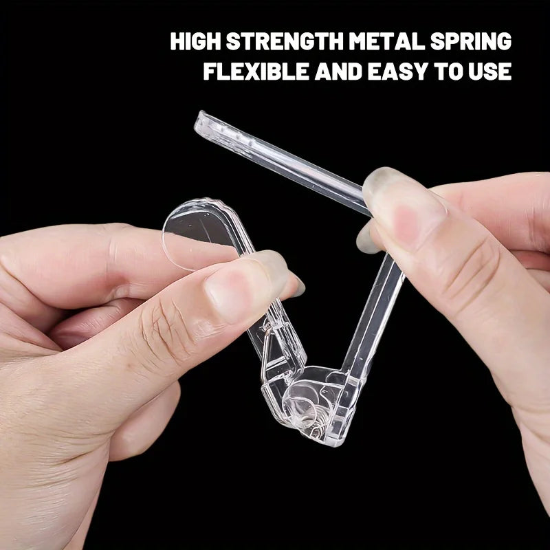 5 Clear Tablecloth Clips with Spring Clamp Grip