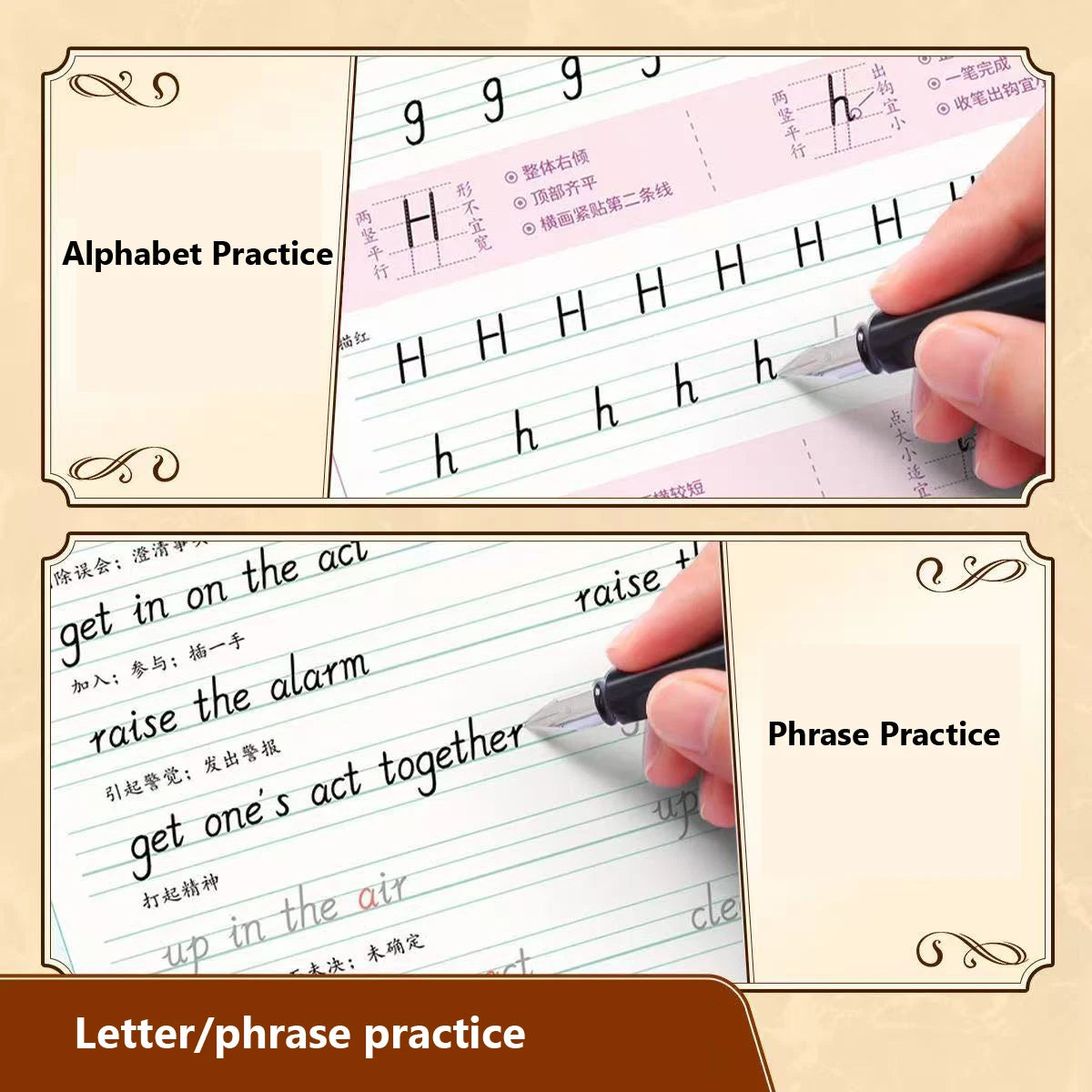 Italic English Calligraphy Practice Copybook