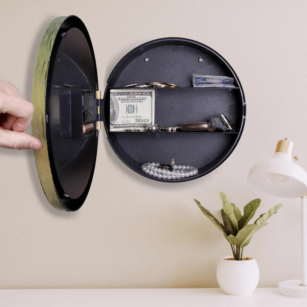 Hidden Wall Clock Safe with Secret Compartment for Valuables