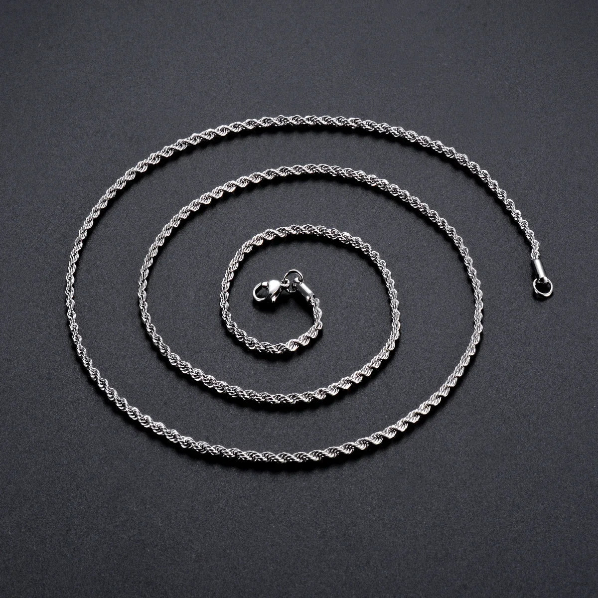 1 piece 925 sterling silver Width 2mm/3mm/4mm Rope Chain Necklace/Bracelet For Men Women Man Fashion Chain Necklace 