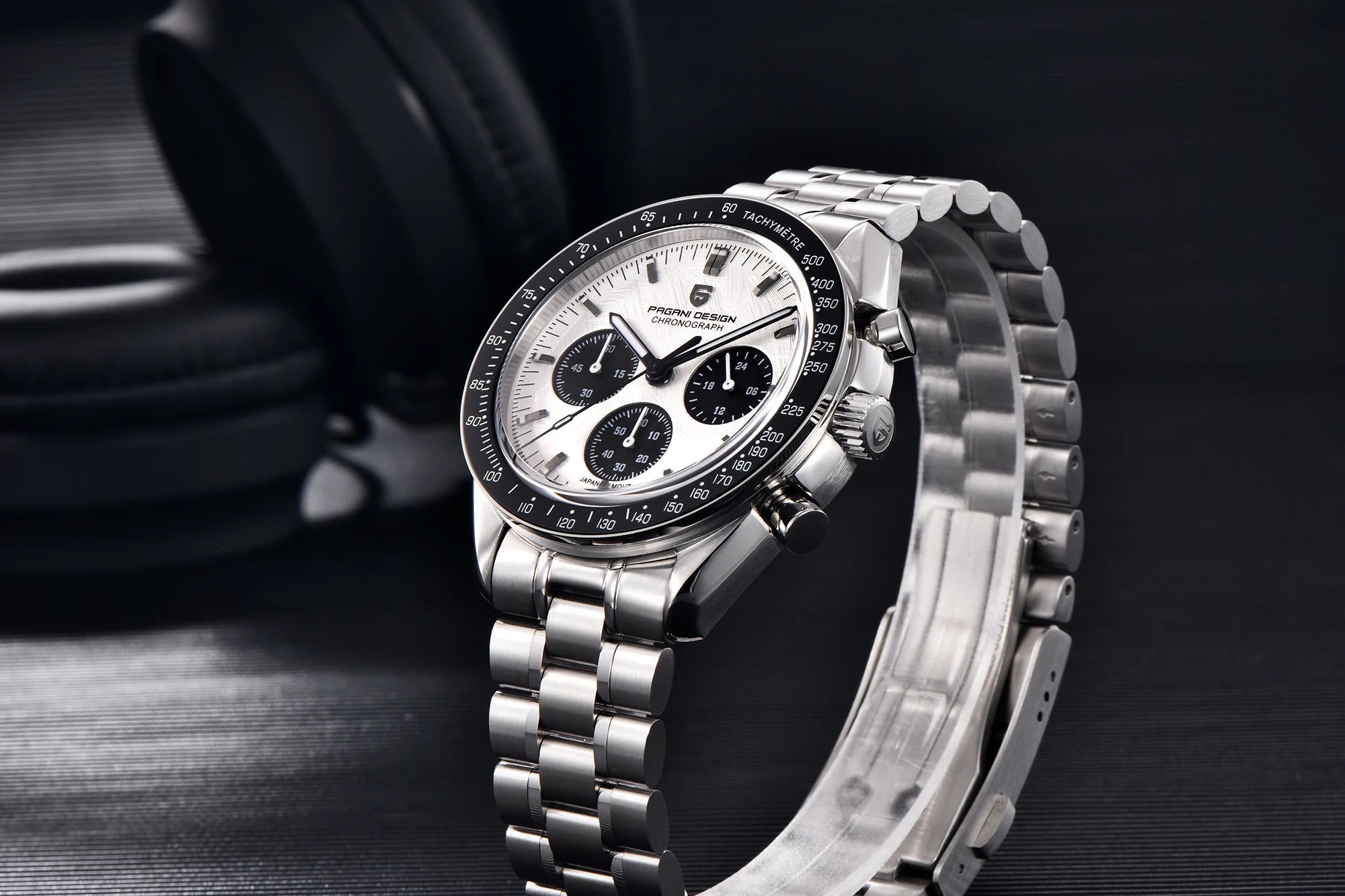 Pagani Design Chronograph Quartz Watch Men's Sapphire Steel 100M