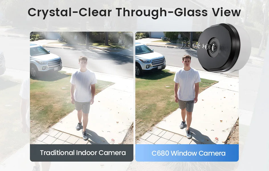 ZOSI C680 2K Window Security Camera with Full-Color Night Vision