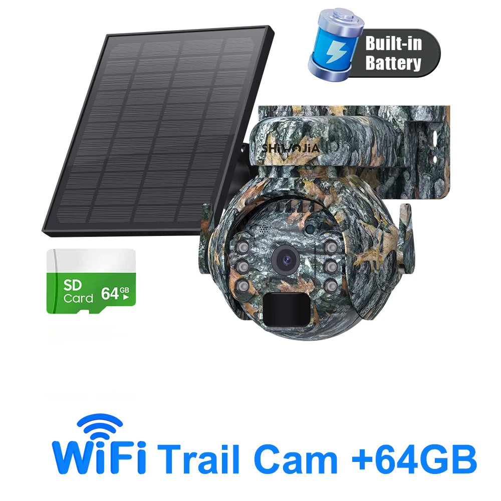 Solar Battery PTZ Camera - Wi-Fi or 4G Options