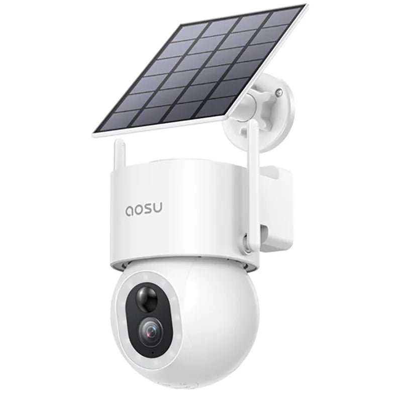 5MP Solar PTZ Outdoor Security Camera with AI Detection and Color Night Vision
