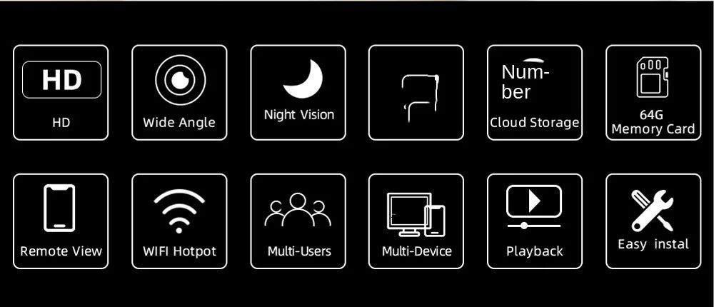 1080P Mini HD Camera Wireless WiFi Security Cam with Night Vision