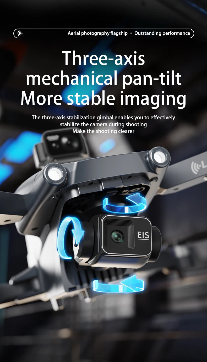 L600 PRO MAX GPS Drone Professional 8K Camera 3-axis Gimbal Aerial 5G WIFI FPV Brushless Motor 360 ° Laser Obstacle Avoidance Optical Flow Hover with Large Screen Remote Control Aircraft Folding Quadcopter Drones Kids Toys G