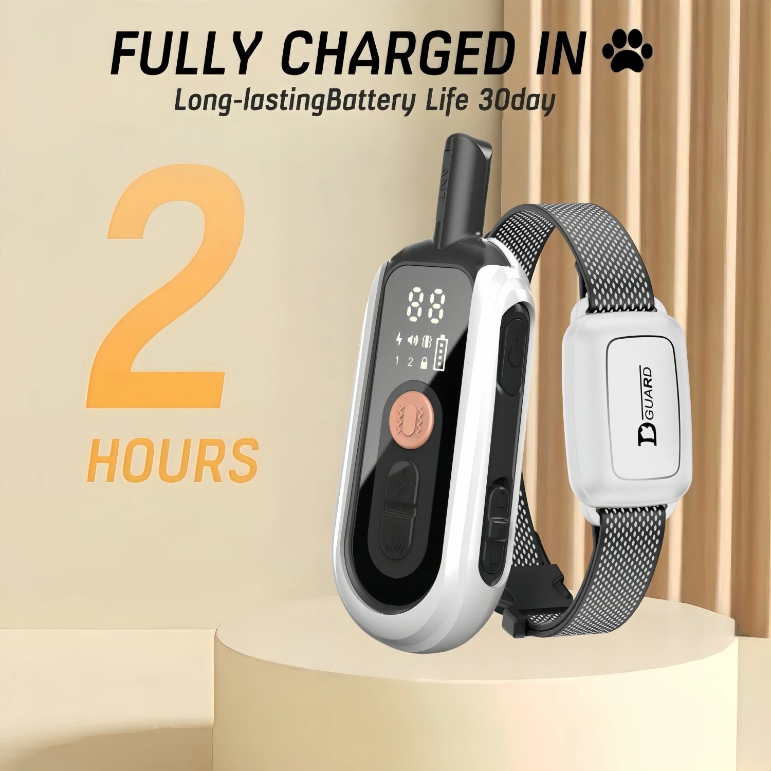 Electric Dog Training Collar Waterproof Dog Bark Collar Pet With Remote Control Rechargeable Anti Barking Device All Size Dogs 