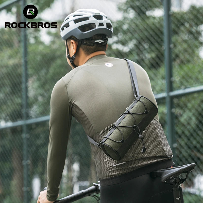 2L Bicycle Handlebar Bag with Shoulder Strap & 3-Point Mount