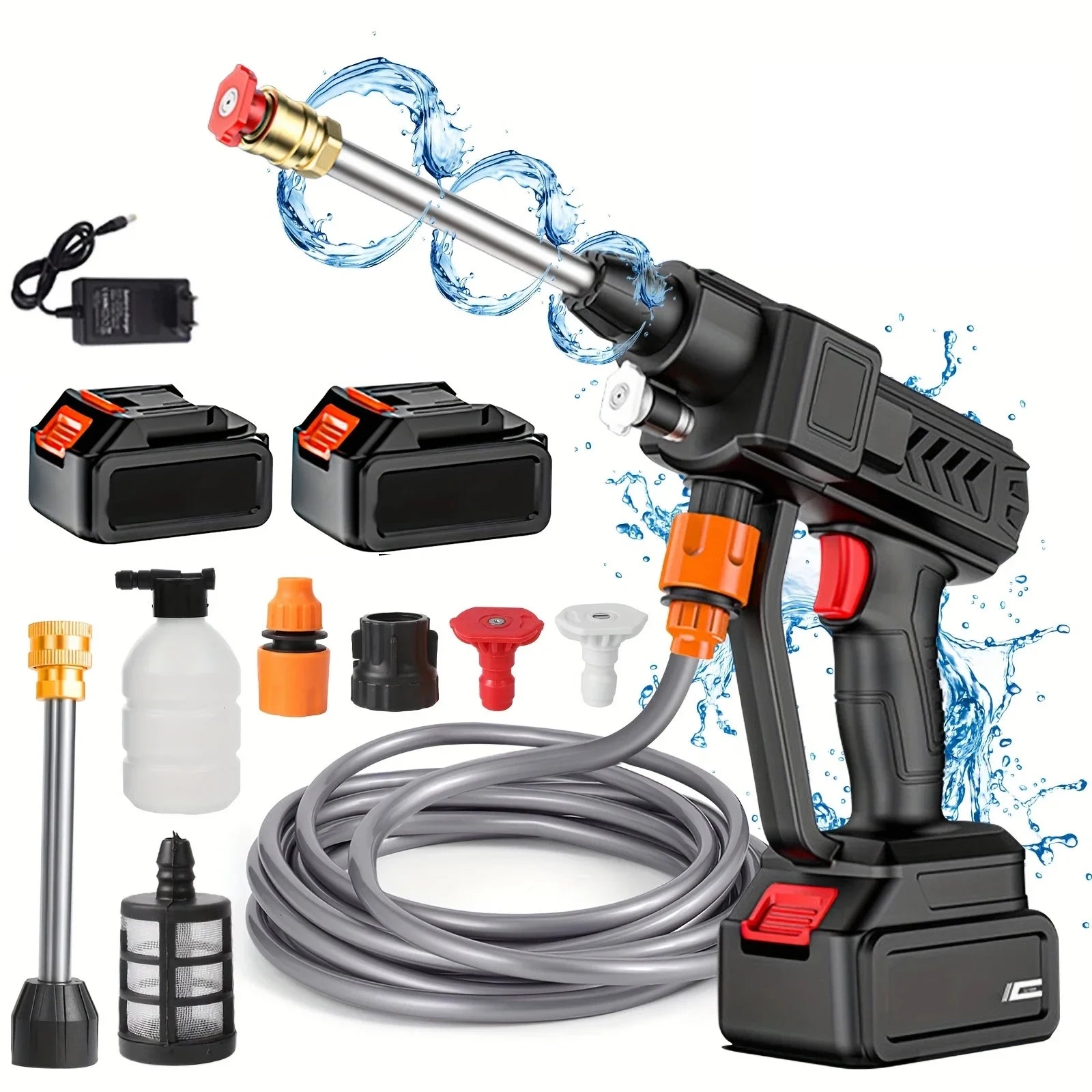 700W 30BAR Cordless Car Wash Water Gun 20000mAh High Pressure Cleaner Washer Spray Water Cleaning Machine for Makita 18V Battery 