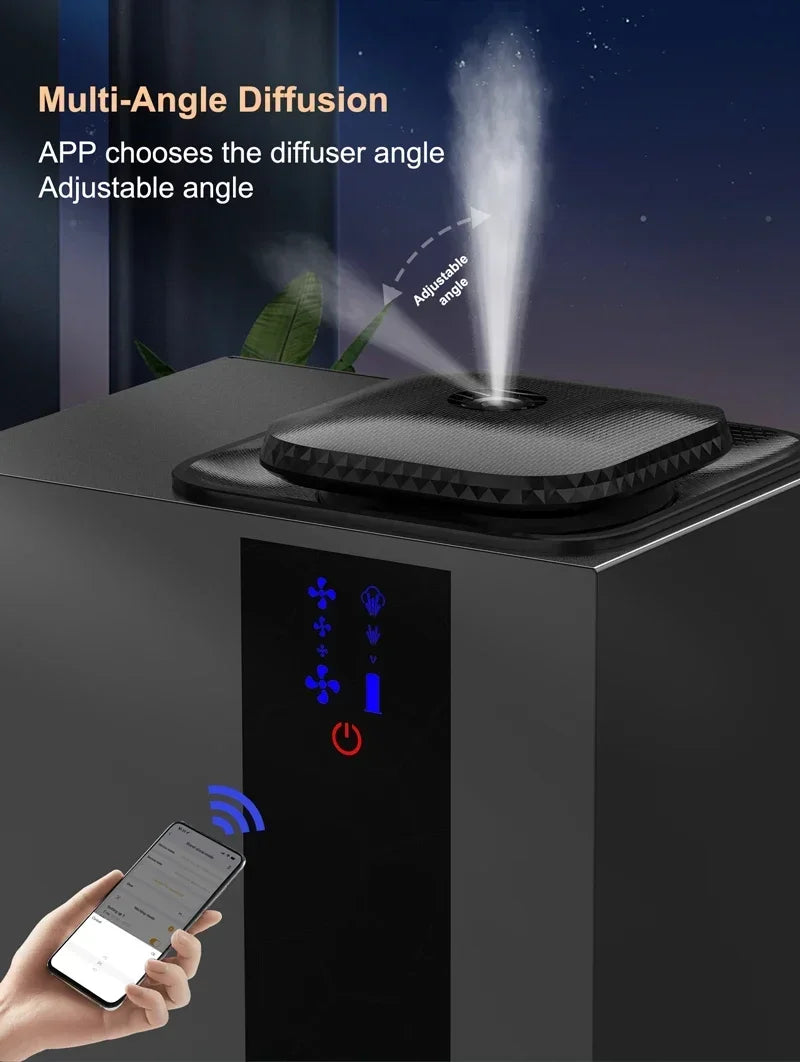 Inteligentny dyfuzor zapachowy HVAC o zasięgu 4000 m³, sterowany aplikacją, system olejowy