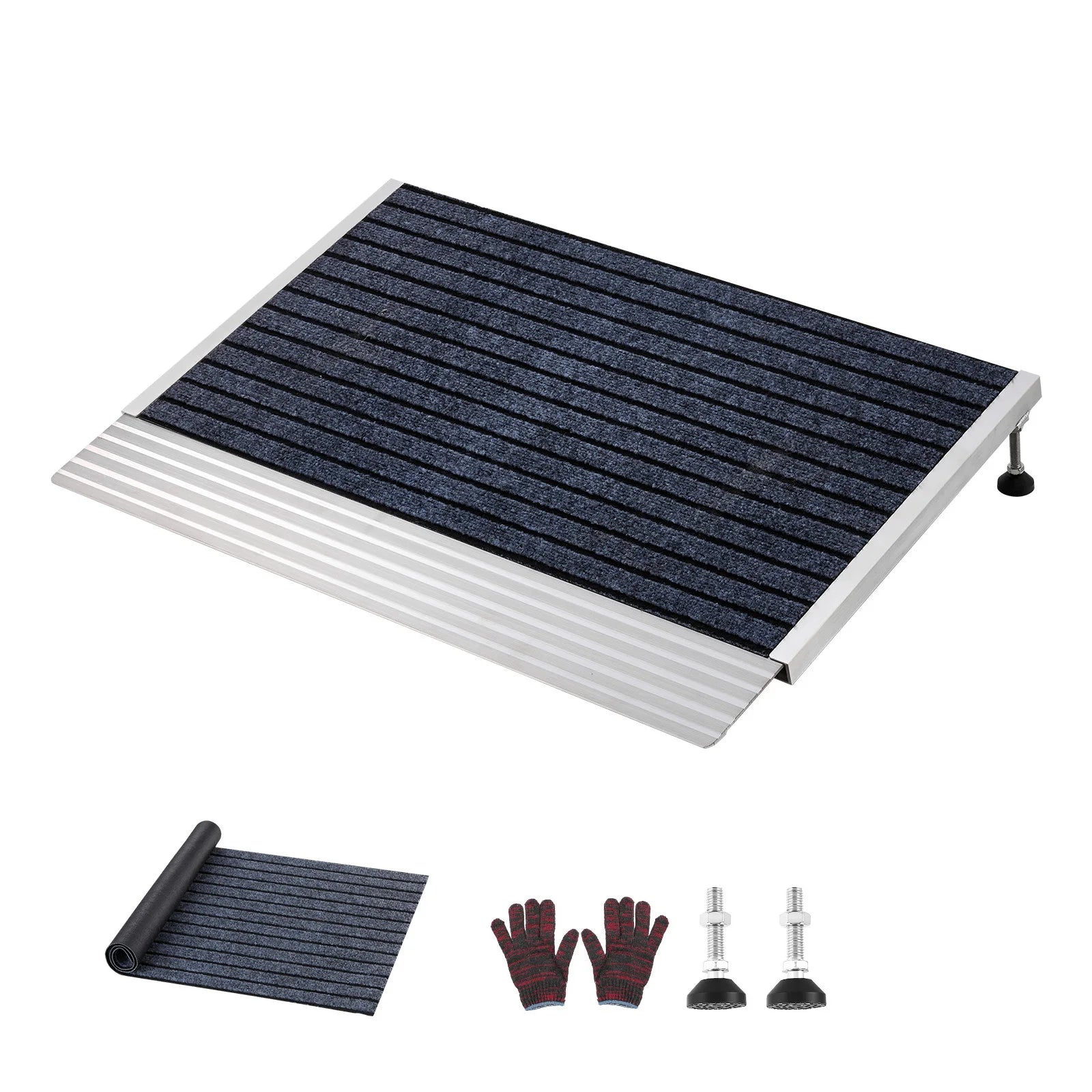 SucceBuy 24x36 Zoll / 36x36 Zoll rutschfeste Schwelle Rampen mit verstellbarer Höhe Plattform Aluminum Türschwellen Rampen für Türöffnungen