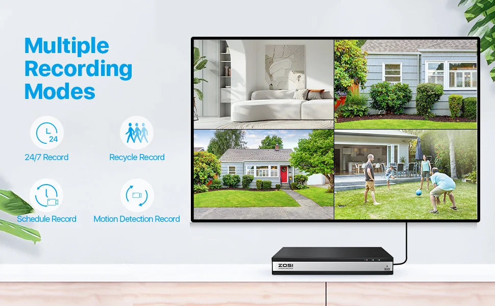 ZOSI 16-Channel 8MP PoE Security Camera System with 4TB HDD