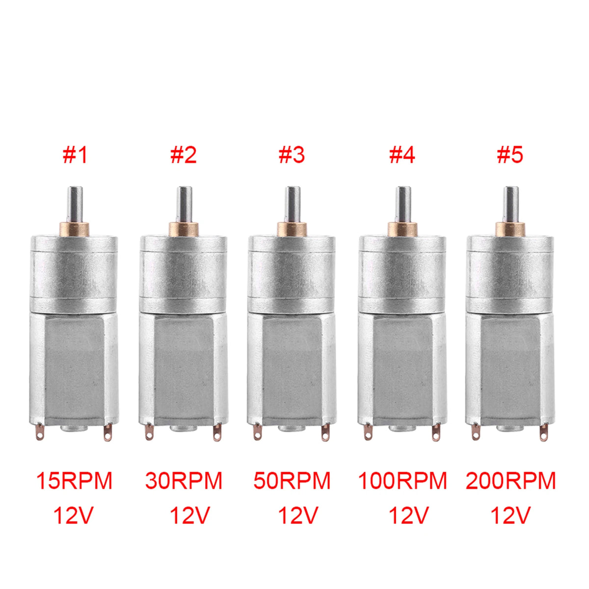 12 V:n suurivääntöinen alennusvaihdemoottori, 15-200 RPM, 20 mm:n vaihteisto