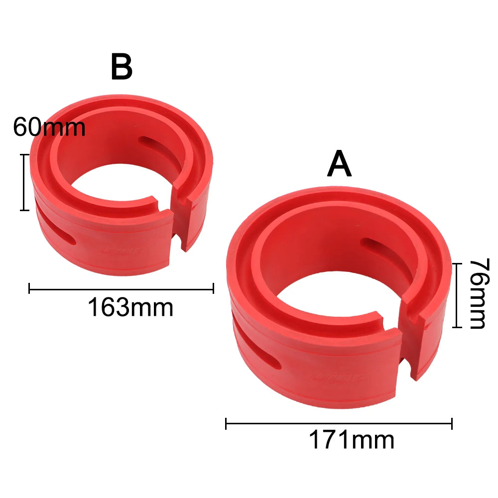 Stötdämpare med spiralfjäder i silikon - typ A eller B