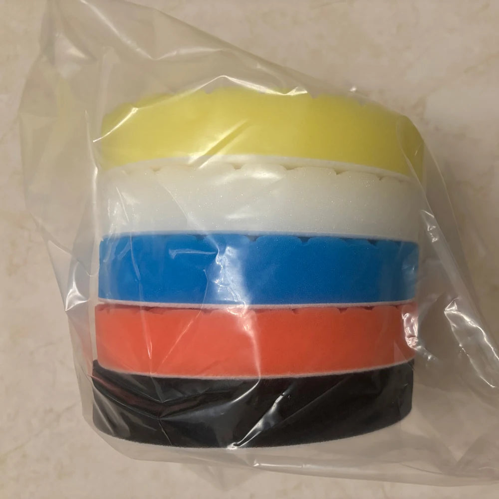 Öt darab 125 mm-es szivacs polírozókorong