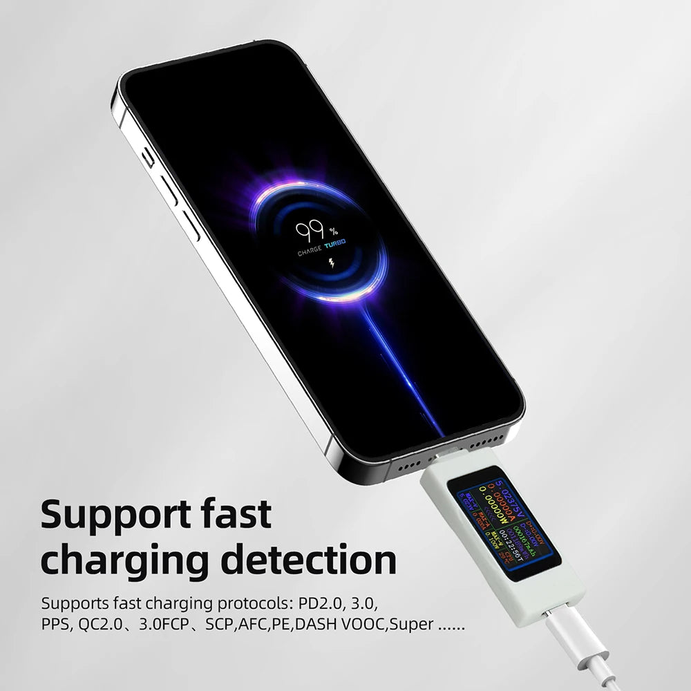 مقياس طاقة USB-C بشاشة TFT دوارة