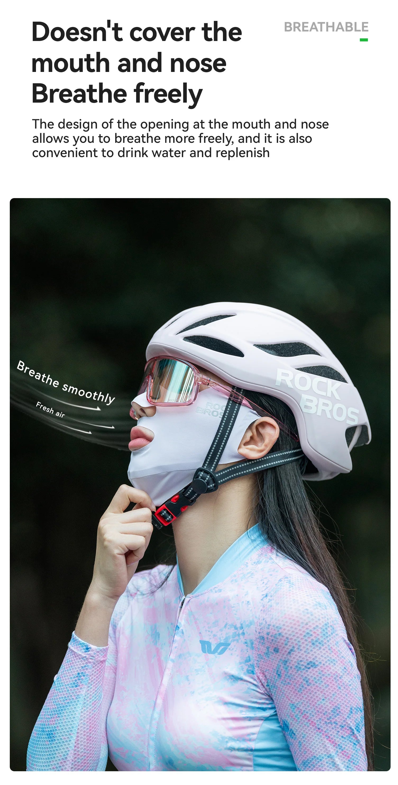UPF50+ Ice Silk Cycling Face Mask for Sun Protection