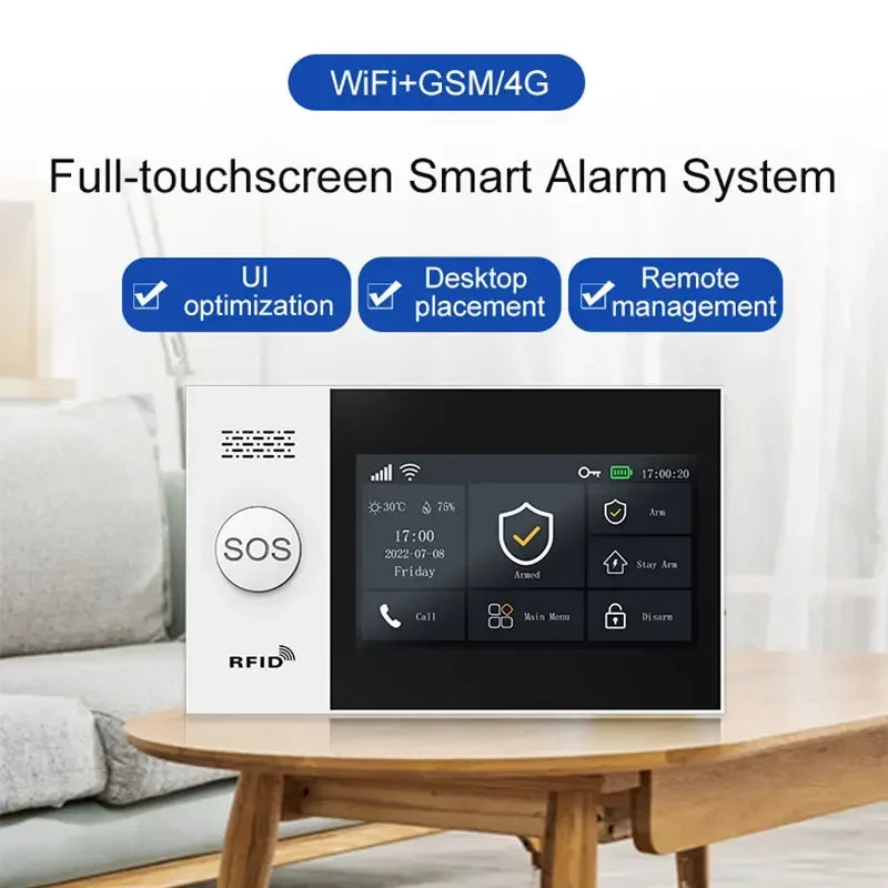 PGST PG-107 4G Tuya bežični WIFI GSM kućni alarm sustav sa sigurnosnim kamerama senzor pokreta vrata osigurač alarm burglar Alexa & Google