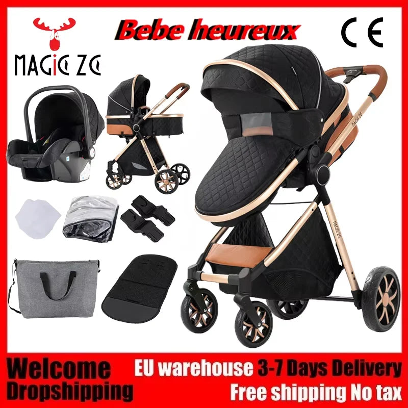 Lightweight Stroller 3‑in‑1 High‑Landscape Baby Stroller