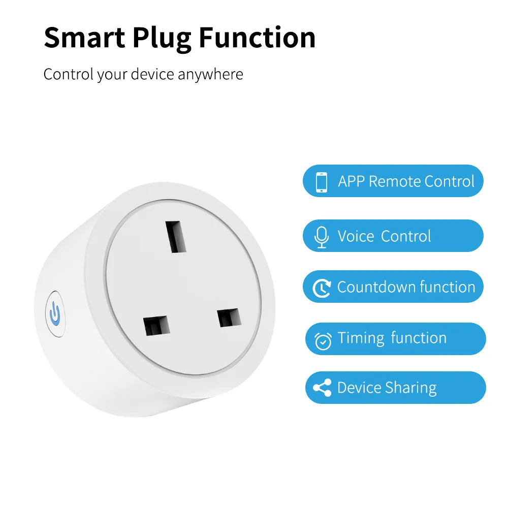 UK Wi-Fi Smart Plug, Tuya or Cozylife Options