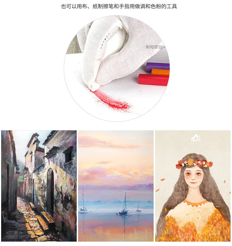 Set artistico di 48 colori di pastelli a gesso morbido