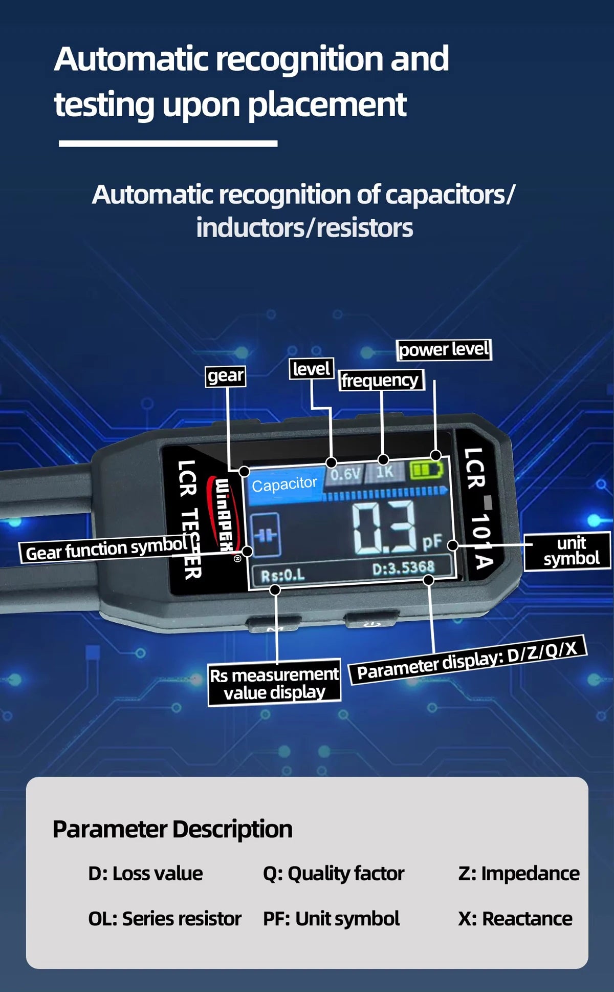 LCR101A Smart SMD Component Tester