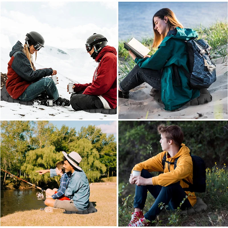 Inflatable Sitting Pad for Camping, Hiking and Backpacking